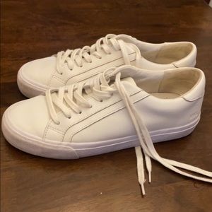 Madewell Sidewalk Low Top Sneakers in white leather